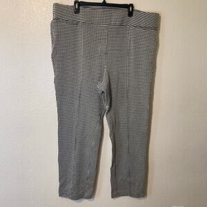 Lane Bryant Black & White Gingham Pants Preppy Academia Plus Size 26